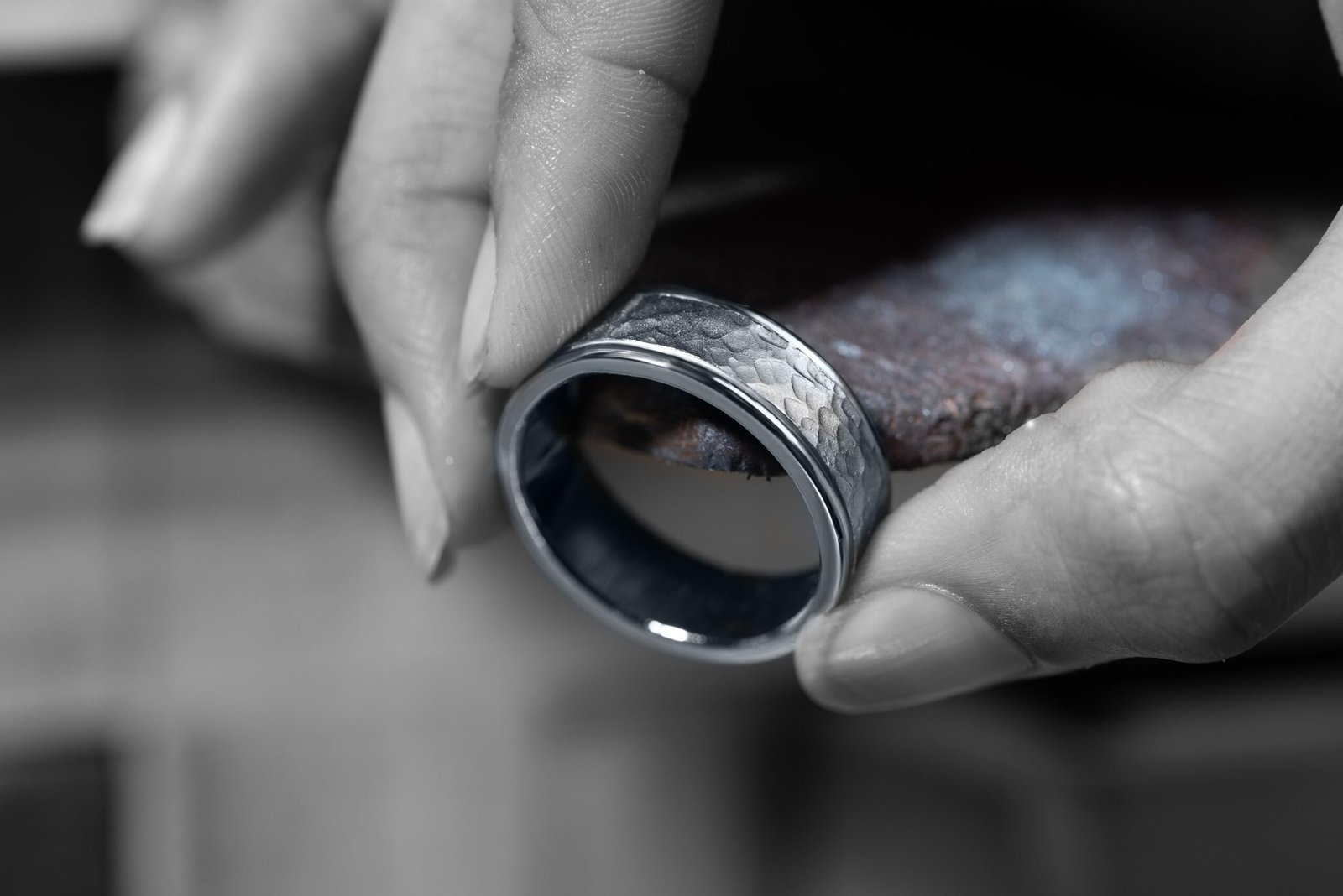 The Band of Zaviyar — Men's Faceted Ring in Sterling Silver - Image 3
