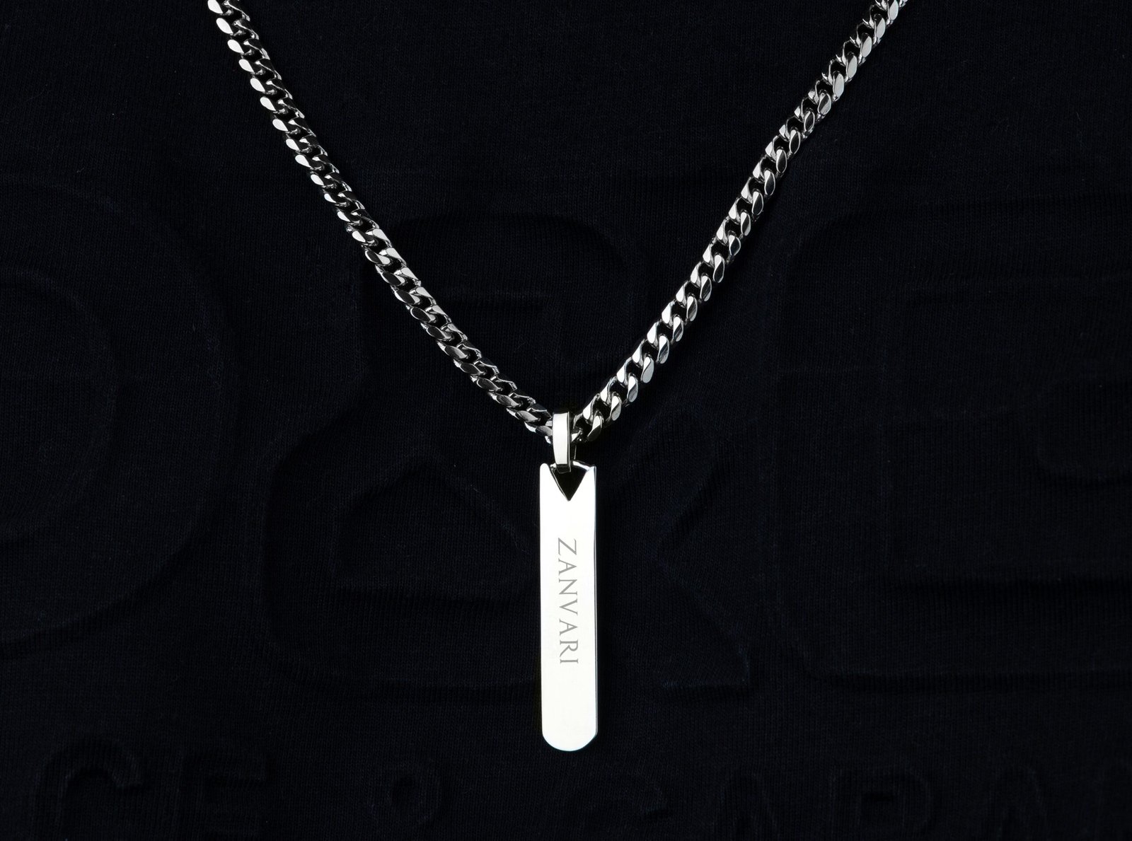 Slay Bar — Men's Silver (Chandi) Bar Pendant Necklace in Sterling Silver - Image 2