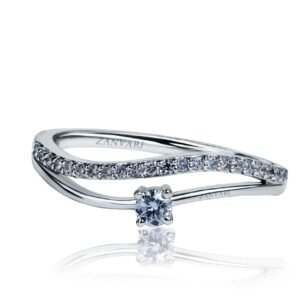 Moissanite Glow — 4mm Moissanite Halo Ring in Sterling Silver