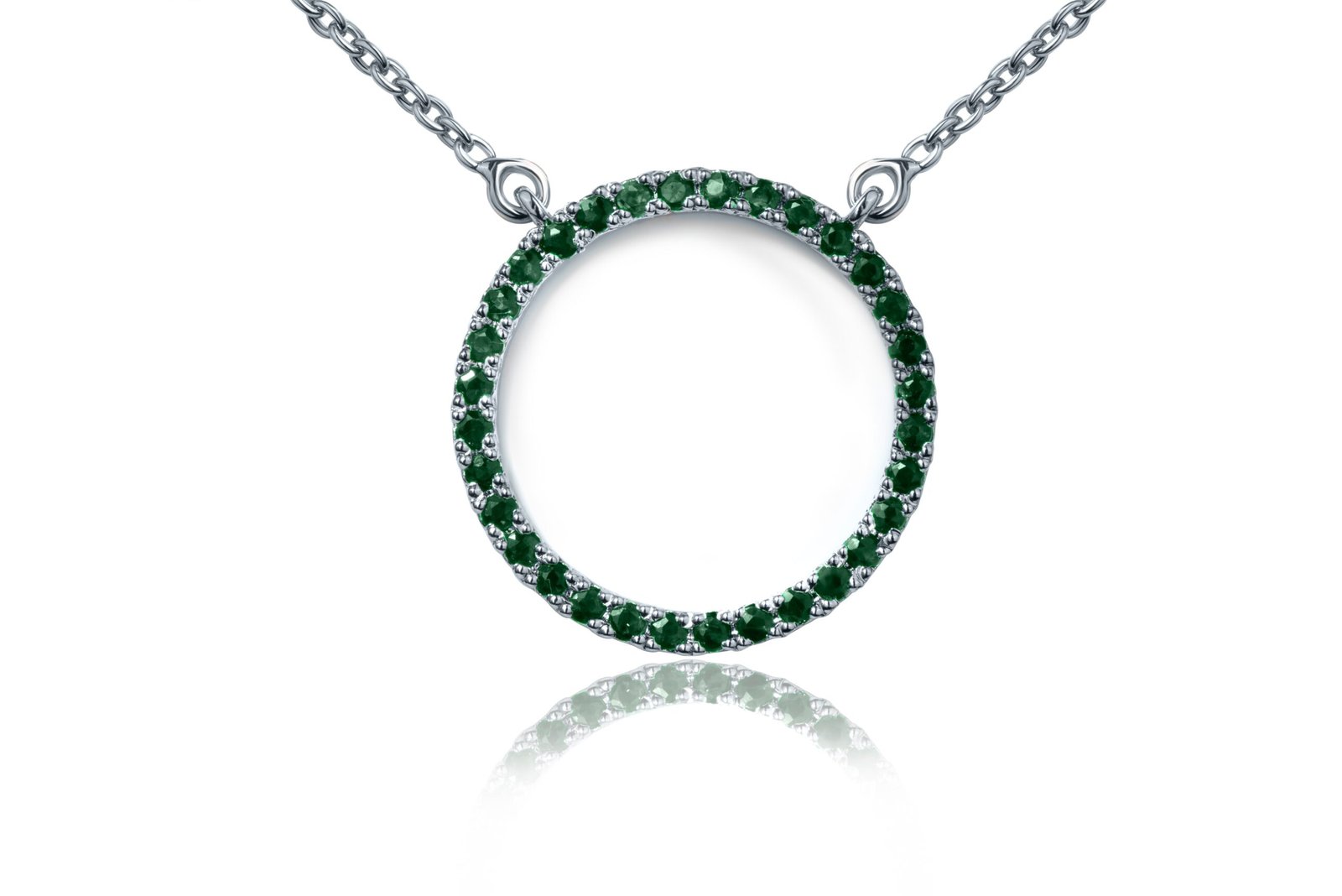 Natural Emerald Mala — 18-Inch Emerald Necklace