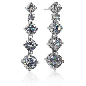 Ethical Elegance Earrings — GRA Certified Moissanite in Sterling Silver