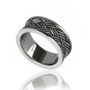 Blackforge — Men's Black Silver (Chandi) Ring in Sterling Silver