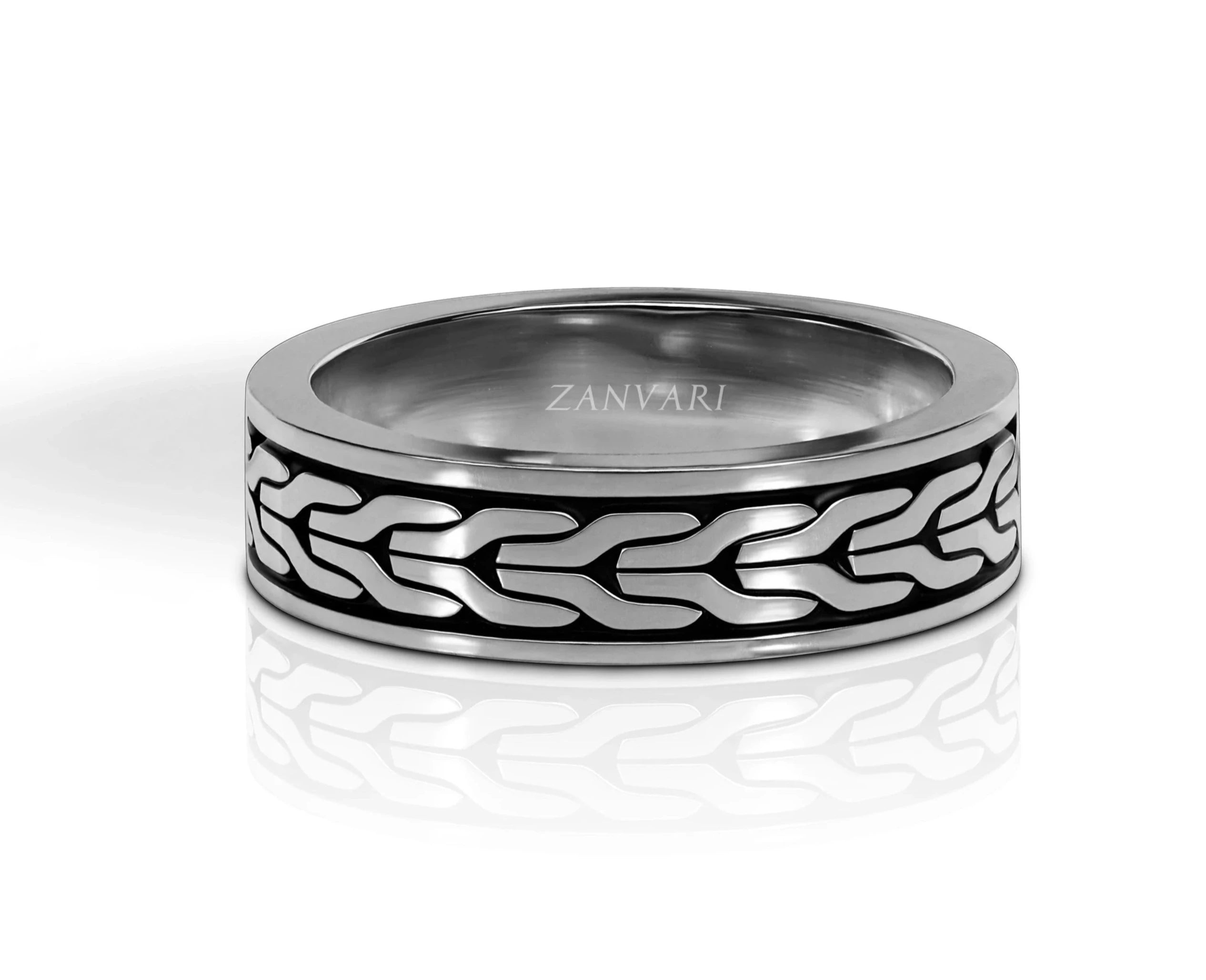 Interlace — Men's Sterling Silver (Chandi) Chain Link Ring