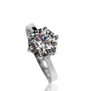 The Sparkle of Moissanite Ring — 3ct D/VVS1 GRA Certified, Sterling Silver