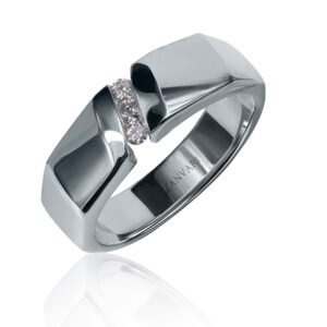 The Modern Bond — Men's Moissanite Ring in Sterling Silver