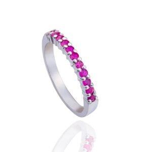 Ruby Spark — 2.5–3.1ct Natural Burma Ruby Ring in Sterling Silver