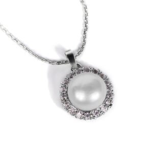Ocean's Grace — Natural Freshwater Pearl (Moti) Necklace, Sterling Silver