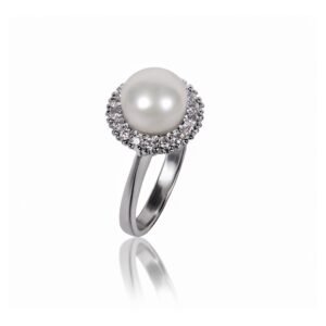 Ocean's Grace — Natural Freshwater Pearl (Moti) Ring in Sterling Silver
