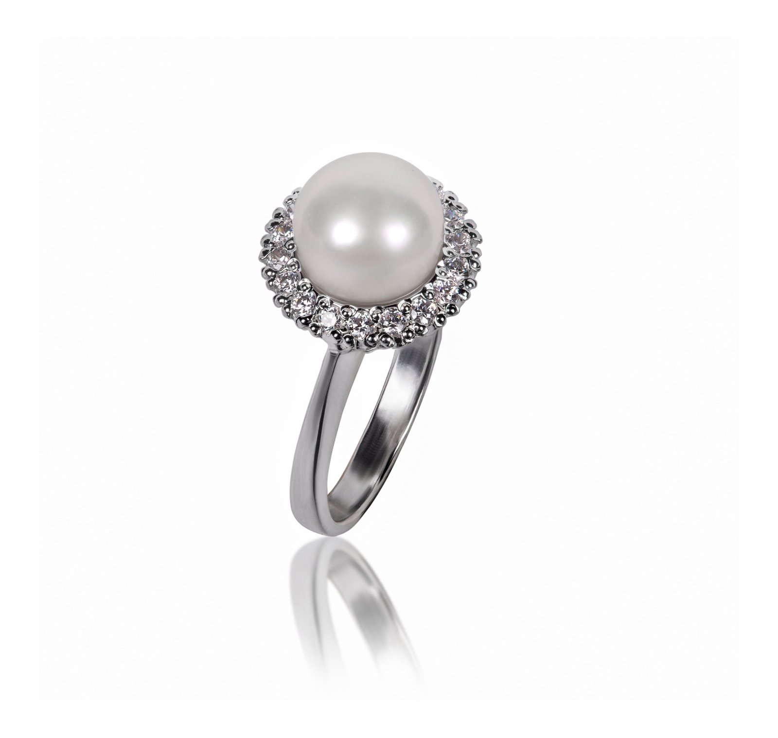Ocean's Grace — Natural Freshwater Pearl (Moti) Ring in Sterling Silver