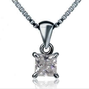 Royal Glow — 1ct GRA Certified Moissanite Necklace in Sterling Silver