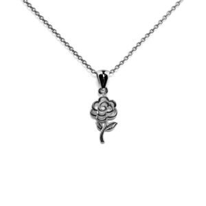 Nature's Elegance — Flower Pendant Necklace in Sterling Silver