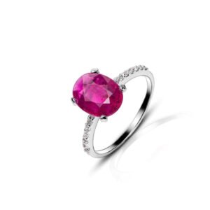 Charlotte Ruby Ring — Natural Ruby (Yaqoot) in Sterling Silver