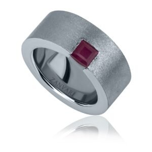 Red Knight — Men's Natural Ruby Ring in Sterling Silver