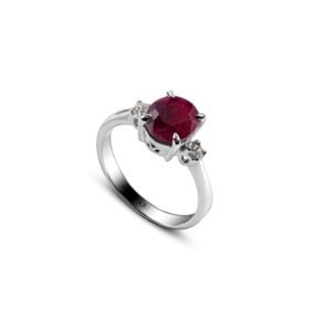 Magnificent Ruby Stone Ring — 2.8–3.3ct Natural Ruby (Yaqoot) in Sterling Silver