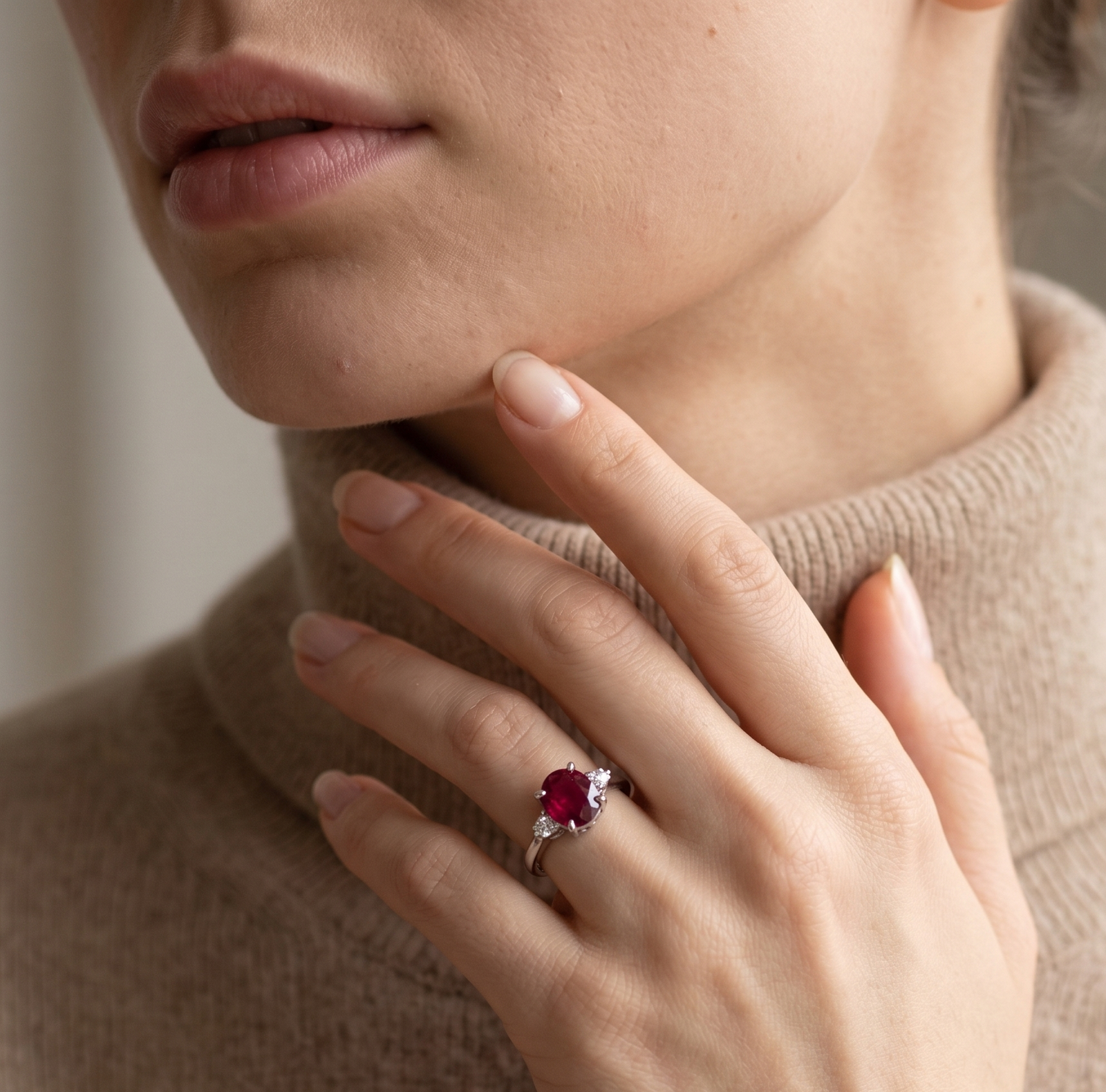 Magnificent Ruby Stone Ring — 2.8–3.3ct Natural Ruby (Yaqoot) in Sterling Silver - Image 2