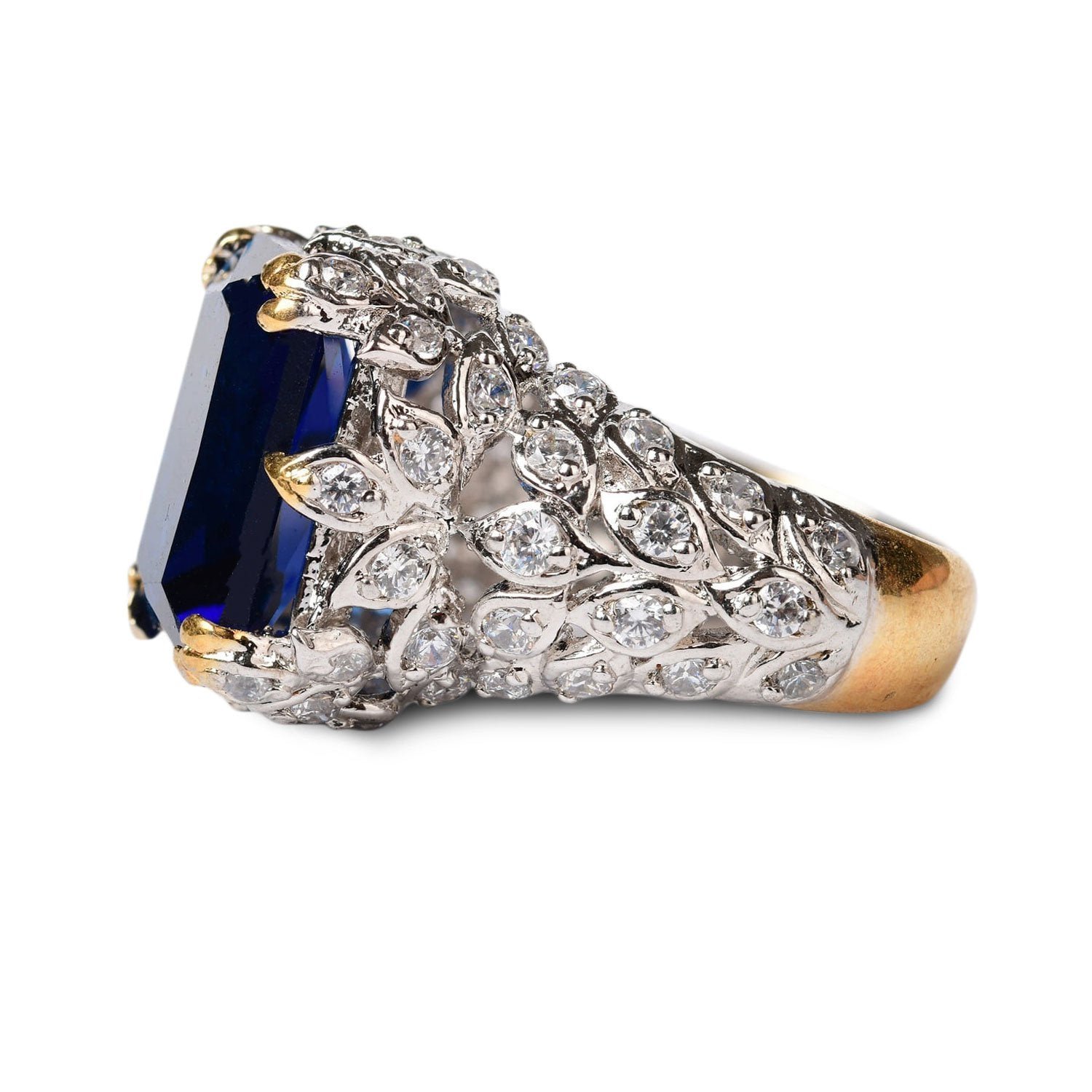 Sapphire Artistic — Simulated Sapphire Ring in Sterling Silver