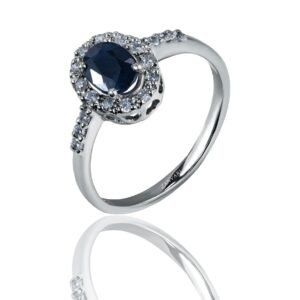 Sapphire Stone of Nature — 0.6–0.8ct Natural Sapphire Ring in Sterling Silver