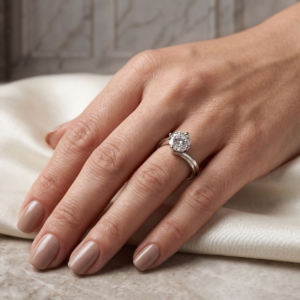 Twisted Sparkle Ring — 2ct GRA Certified Moissanite in Sterling Silver