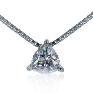 A Hint of Shine — 2ct GRA Certified Moissanite Necklace in Sterling Silver