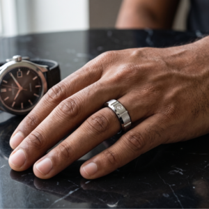 Whitehold Matte — Men's Silver (Chandi) Ring in Sterling Silver